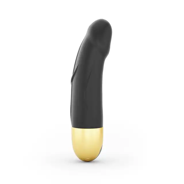 Dorcel - Real Vibration S Black &amp; Gold  2.0 - ładowany USB, silny wibrator 16 cm x 3,4 cm. 10 trybów wibracji. 