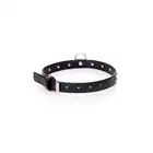 Fetish Boss Series - Collar Pink Crystal 2 cm. Obroża z kryształkami. Prosta regulacja, wygodna szerokość.