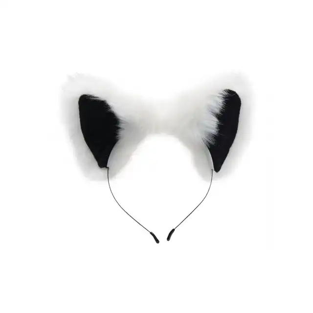 Tailz - White Fox Tail and Ears Set. Niesamowicie seksowny komplet lisicy wraz z korkiem analnym ogonem. 100% Silikon.