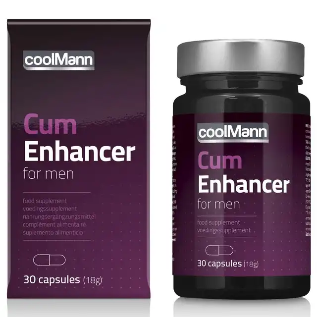 Cobeco - Cool Mann Cum Enhancer 30 caps. Suplement pomagający poprawienie jakości spermy. Zwiększa mobilność plemników oraz produkcję nasienia. Z cynkiem i selenem. 