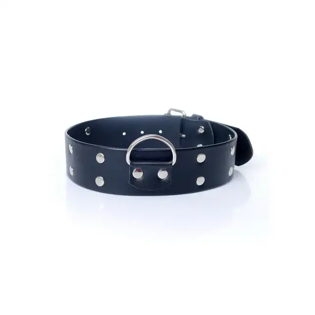 Fetish Boss Series - Collar with studs 4 cm. Obroża z kolcami. Prosta regulacja, wygodna szerokość.