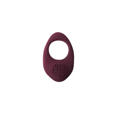 Lola - Pure Passion Wine Red. Elastyczny silikonowy pierścień na penisa ze stymulującymi wypustkami. 