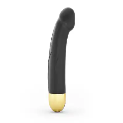 Dorcel - Real Vibration M Black &amp; Gold  2.0 - ładowany USB, silny wibrator 22 cm x 3,7 cm. 10 trybów wibracji, 