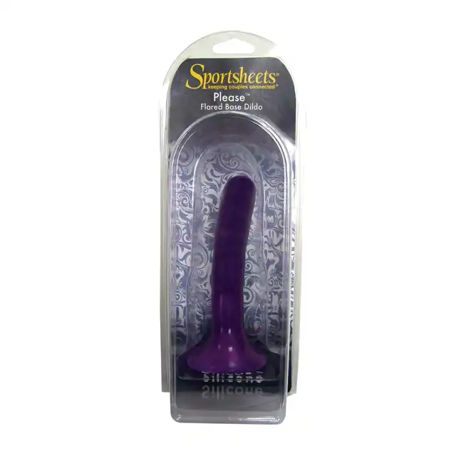 Sportsheets - Please Silicone Dildo. Fioletowe silikonowe galaktyczne dildo. Super miękkie w dotyku! 12,7 cm, bez ftalanów, nieporowate. 