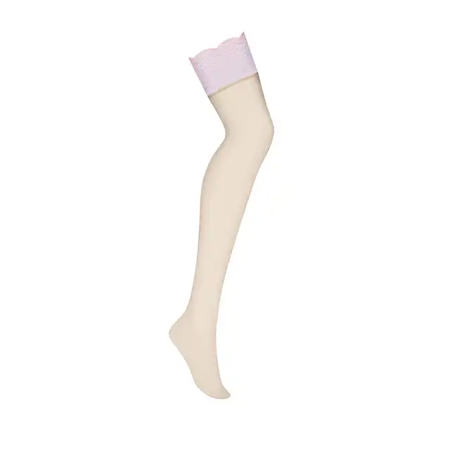 Obsessive-Girlly pończochy z różową koronką S/M