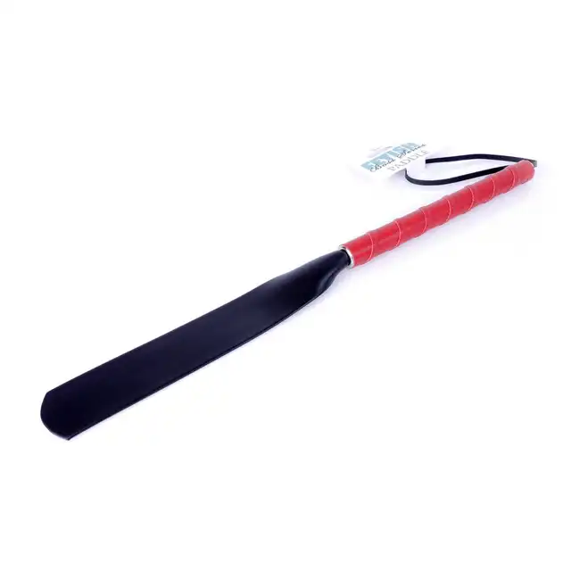 Fetish Boss Fantasy - Red Paddle. Czarno czerwona packa z ekoskóry. 