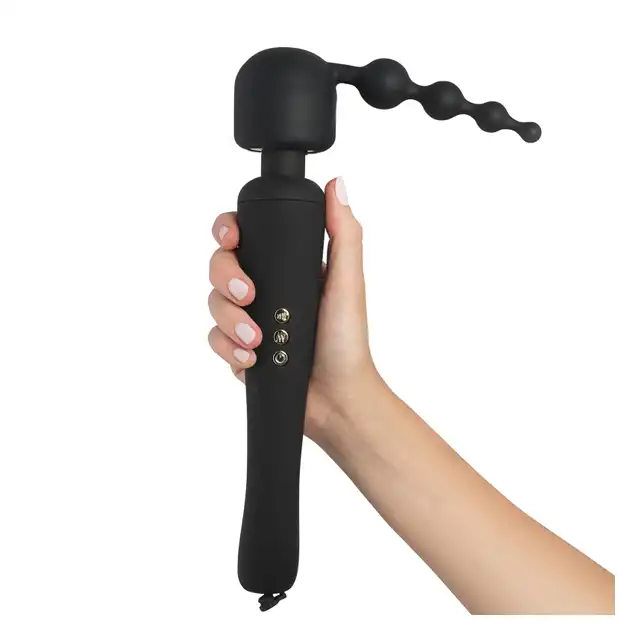 Pornhub - Spell Wand Set. Luksusowy model wibratora typu Wand. Megamocna Rożdzka z 3 niezwykłymi nakładkami(analna, króliczek, teksturowana). 20 programów. Stymuluje wszystko!