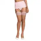Obsessive-Girlly pończochy z różową koronką L/XL