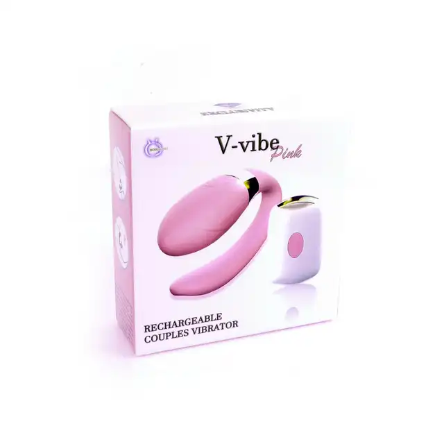 Bseries -  V-Vibe Pink. Top Produkt! Super ekskluzywny stymulator dla par. Wibrator stymulujący łechtaczkę i punkt G. Zapewnia komfortowy i ekscytujący seks