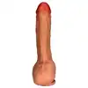 LoveClonex - Zeus 9". Wibrujące dildo - najwyższej jakości cyberskóra, ultra giętki i przyjemny w dotyku. 25 cm długości, 4,4 cm grubości.