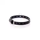Fetish Boss Series - Collar Navy Blue Crystal 2 cm. Obroża z kryształkami. Prosta regulacja, wygodna szerokość.
