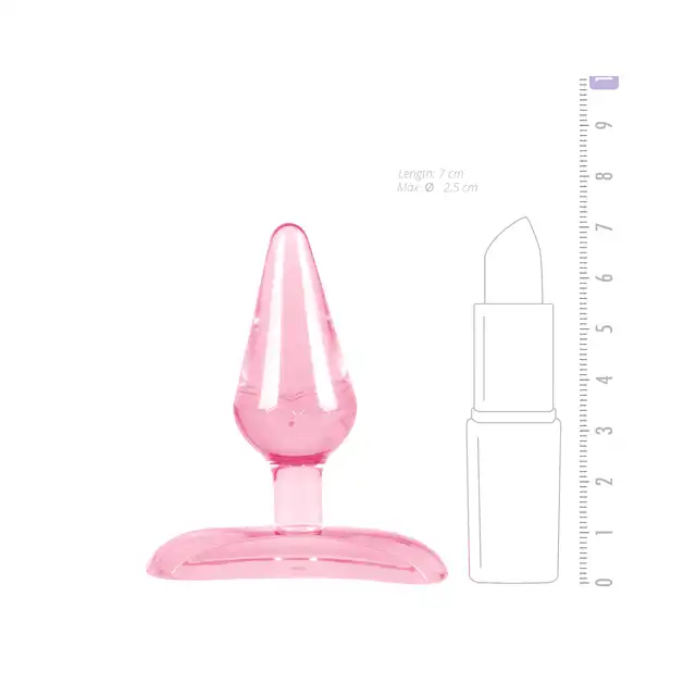Easytoys - Assifier - Pink Mini Anal Plug. Nieduży, estetyczny, żelowy korek analny.  6cm. Bestselller.