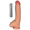 LoveClonex - Zeus 9". Wibrujące dildo - najwyższej jakości cyberskóra, ultra giętki i przyjemny w dotyku. 25 cm długości, 4,4 cm grubości.