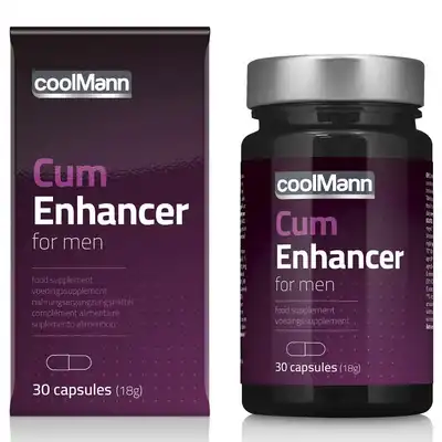 Cobeco - Cool Mann Cum Enhancer 30 caps. Suplement pomagający poprawienie jakości spermy. Zwiększa mobilność plemników oraz produkcję nasienia. Z cynkiem i selenem. 