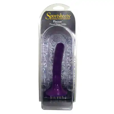 Sportsheets - Please Silicone Dildo. Fioletowe silikonowe galaktyczne dildo. Super miękkie w dotyku! 12,7 cm, bez ftalanów, nieporowate. 