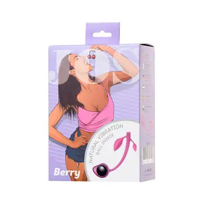 JOS - Berry Pleasure balls. Naturalne wibracje dzięki metalowej kuleczce wewnątrz. Słodka kulka gejszy!