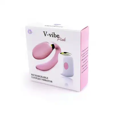 Bseries -  V-Vibe Pink. Top Produkt! Super ekskluzywny stymulator dla par. Wibrator stymulujący łechtaczkę i punkt G. Zapewnia komfortowy i ekscytujący seks