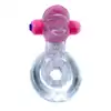 Bseries - Pierścień z mocno wibrującym języczkiem -Tongue Vibro Cockring Clear 