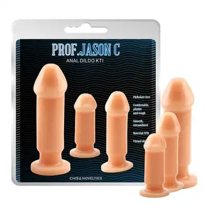 Chisa - Prof. Jason C Anal Dildo Kit. Trzy dilda analne, różne rozmiary. 