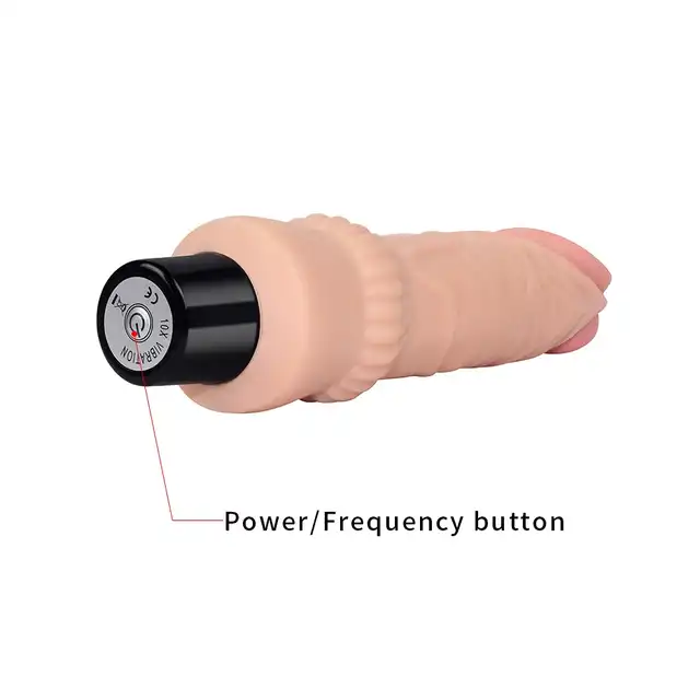 LoveToy - Real Softee 7.8" - realistyczny wibrator z cyberskóry. Aż 10 trybów mocnych wibracji!