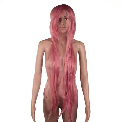 Wigs - Pink Long Wig. Bardzo długa peruka z dwustronną grzywką ok. 100 cm