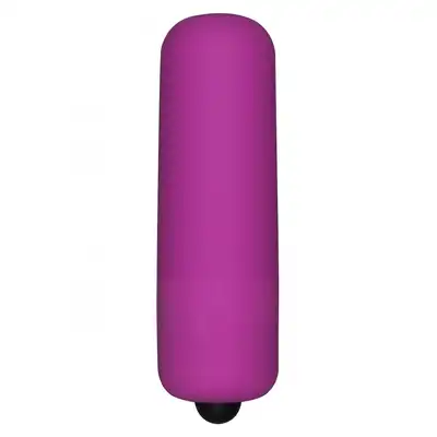 ToyJoy - Funky Bullet. Fioletowy mini wibrator wysokiej jakości. Pokryty aksamitnym silikonem.  