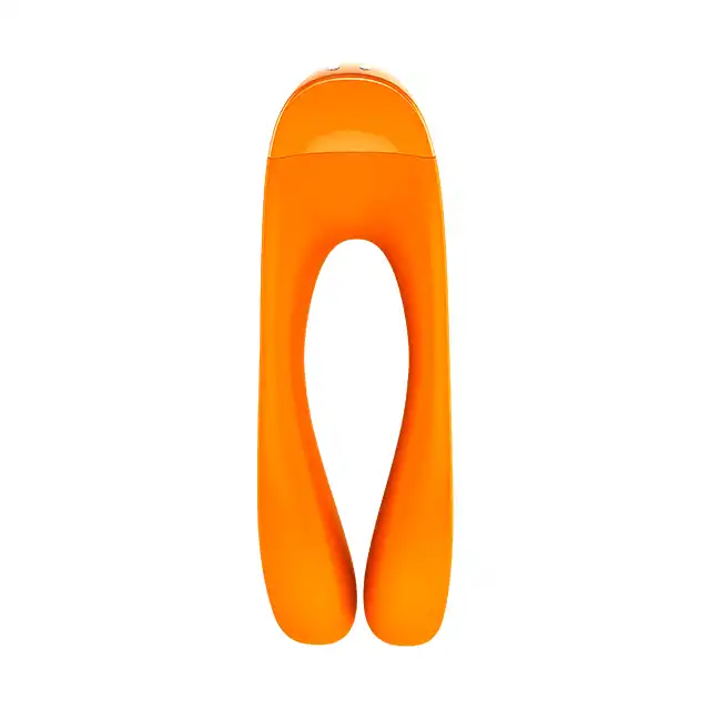 Satisfyer - Candy Cane Finger Vibrator Orange. Kompaktowy multi wibrator - nieskończone możliwości w niedużym, dyskretnym wibratorze. 