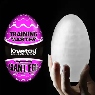 LoveToy - Giant Egg. Masturbator męski, super elastyczny i dyskretny. Wydłuż stosunek ćwicząc na tym masturbatorze!
