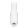 Satisfyer - Curvy 1+ White. Finezyjne wibracje w rytm ulubionej playlisty, przyjemna stymulacja Air-Pulse.