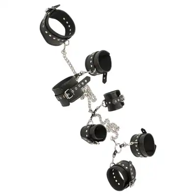 ZADO - Bondage Set. 3 pary kajdanek i obroża. 