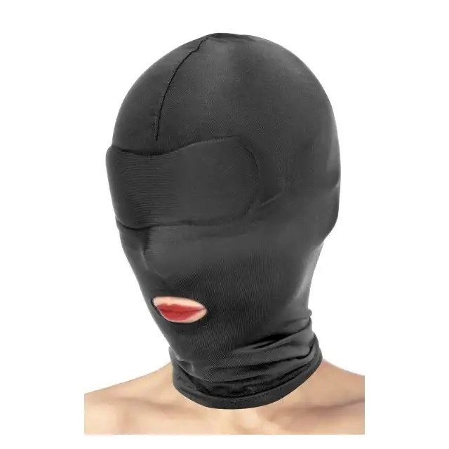 Fetish Tentation - Open Mouth Hood. Maska kaptur na twarz z otworem na usta. Oddychający materiał, miękki w dotyku. 