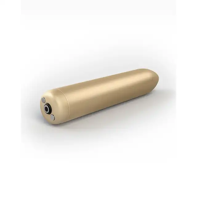 Dorcel - Rocket Bullet - Elegancki, złoty mini wibrator. Drobny bullet z mocnymi wibracjami