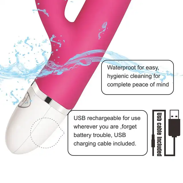 LoveToy - Rabbit Vibrator. Super gładki wibrator z króliczkiem, wodoodporny, 2 silniczki i 7 trybów wibracji! 20,5 cm długości. 