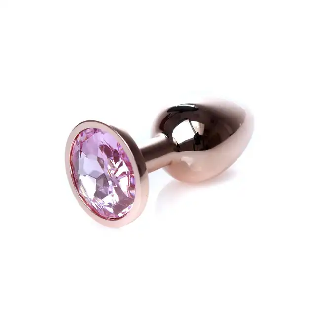 Jewellery - Red Gold Plug Rose. Plug analny w kolorze różowego złota z różowym diamencikiem. 
