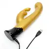 Fifty Shades of Grey - Greedy Girl G-Spot Rabbit Vibrator Gold. Złoty króliczek do różnej stymulacji! Dociera do punktu G!
