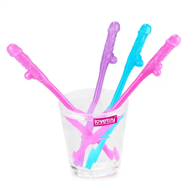 LoveToy - Willy Straw. Rurki do napojów w kształcie penisa. Zabawny prezent!