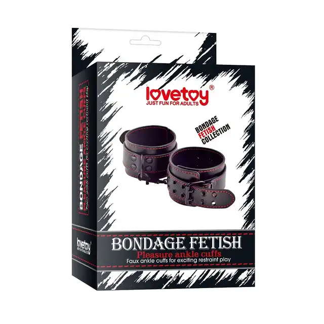LoveToy - Ankle Cuffs. Kajdanki na kostki, regulowane, miękkie, eleganckie. 