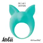 Lola - Mimi Animals Collection Kitten Kyle Green. Słodki wibrujący, elastyczny ring na penisa! Wysoka jakość, uroczy design. 