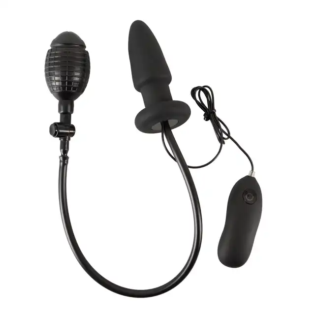 You2Toys - Inflatable Vibrating Plug Black. Pompowany wibrujący plug analny. Idealny do zabawy analnej dla początkujących i ekspertów.