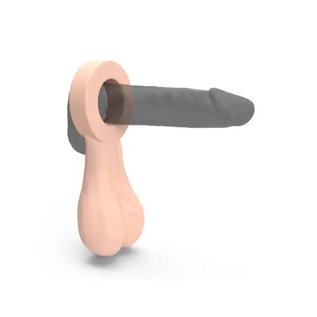 Hung'r - XL Balls - Ultra ciężki pierścień na penisa cielisty. Mega Sale!