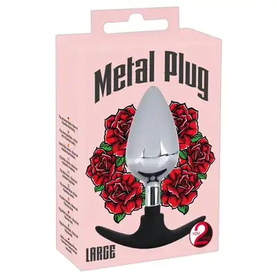 You2Toys - Metal Plug L. Duży metalowy plug analny z silikonową podstawą. Bezpieczny, wygodny, wysokiej jakości. 