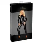 Noir Handmade - Czarny kombinezon wetlook z otwartym kroczem. Rozmiar L. Mega Sale!