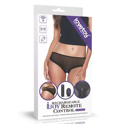 LoveToy - IJoy Rechargeable Vibrating Panties. Majtki z wibrującym bulletem, ładowanym USB.