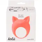 Lola - Mimi Animals Collection Lemur Remi Orange. Słodki wibrujący, elastyczny ring na penisa! Wysoka jakość, uroczy design. 