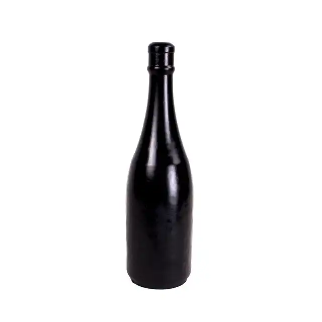 All Black - Champagne Bottle Medium. 34,5 x 9 cm. Silikonowe dildo w kształcie butelki. 
