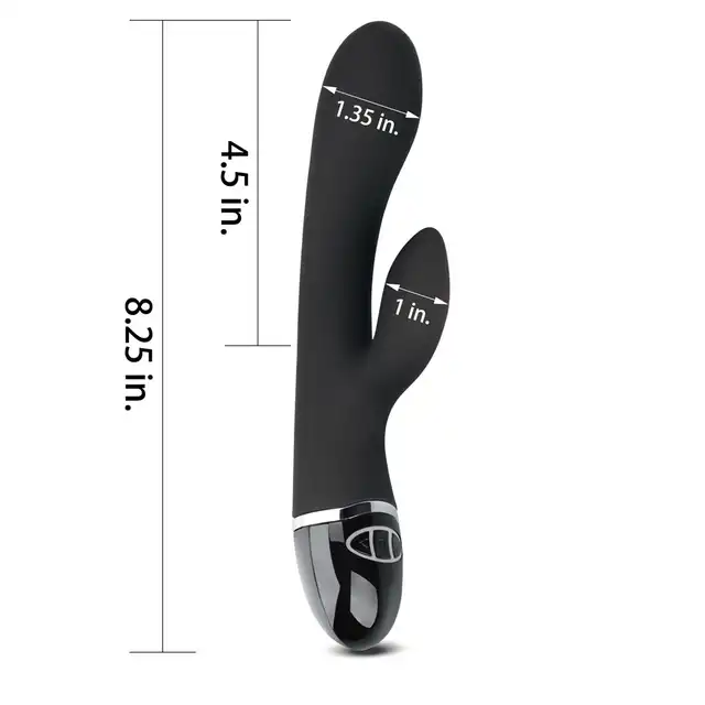 LoveToy - O'sensual Clit Duo Climax. Ultra gładki, wodoodporny, ładowany na USB wibrator z króliczkiem. 