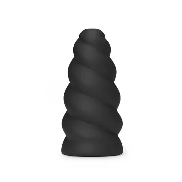 All Black - Flick Masturbator. Zakręcony, falisty masturbator z wyjątkowo silnie stymulującym tunelem. 