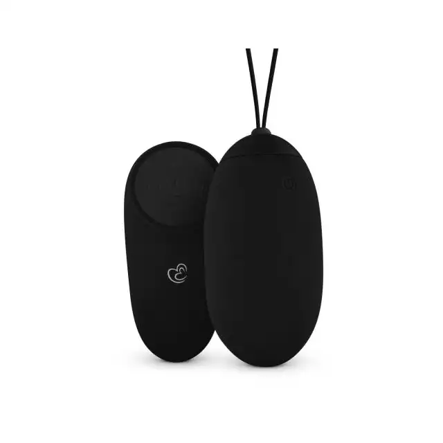 Easy Toys - Wibrujące jajeczko XL sterowane pilotem. Większe wypełnienie, lepsza stymulacja, elegancka czerń