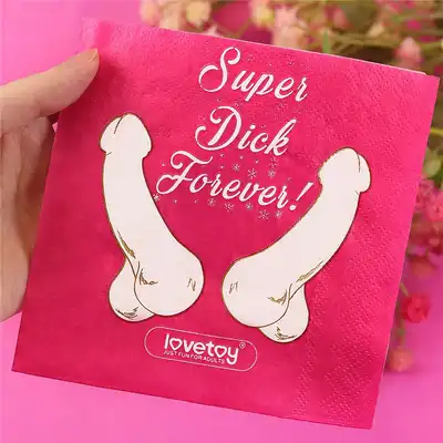 LoveToy - Paper Penis Napkins. Serwetki z nadrukowanymi penisami. Zabawny prezent!