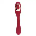 Femme Toys - Red Shape. Stymulator łechtaczki, dyskretny wibrator 2w1 - ssanie i wibracje w jednej zabawce. 